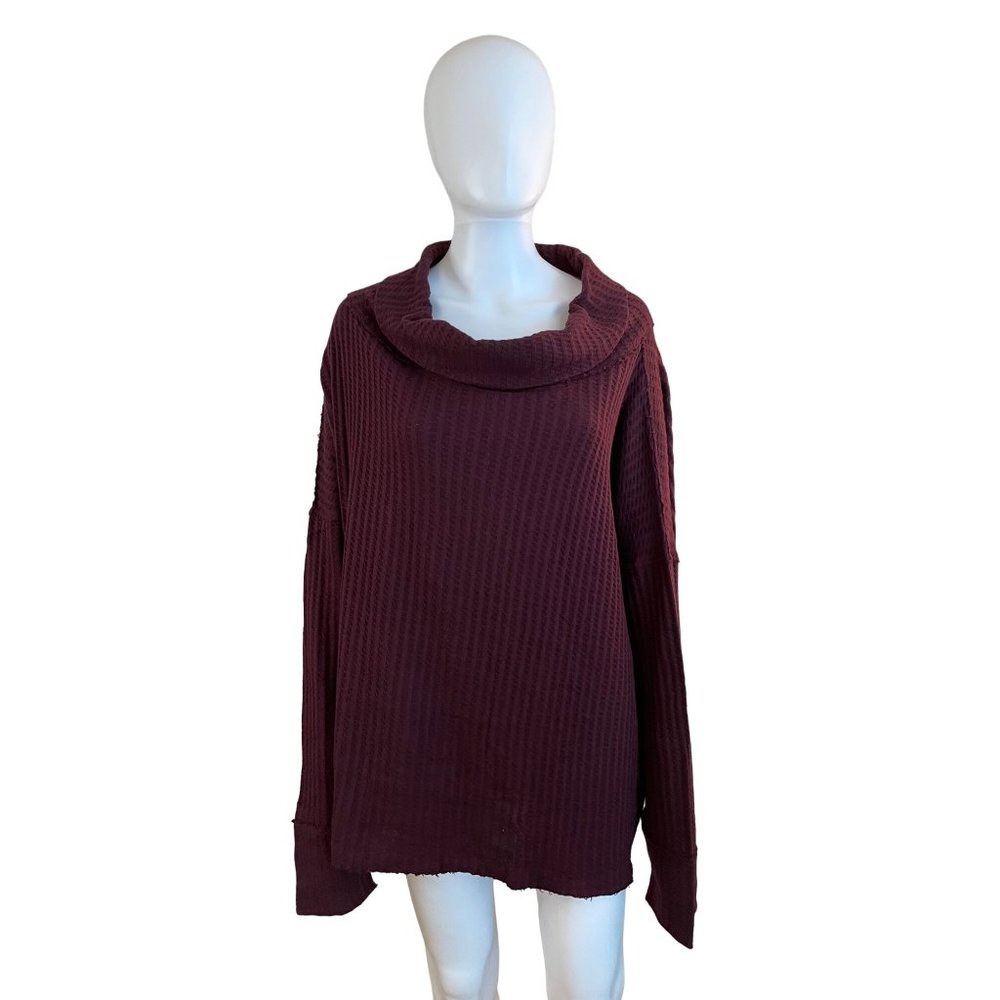 Free People Juicy Long Sleeve Thermal Sweater Size M Date Night - Picture 2 of 7